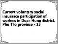Current voluntary social insurance participation of workers in Doan Hung district, Phu Tho province - 15