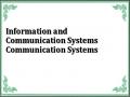 Information and Communication Systems Communication Systems