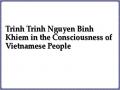 Trinh Trinh Nguyen Binh Khiem in the Consciousness of Vietnamese People