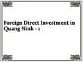 Foreign Direct Investment in Quang Ninh - 1
