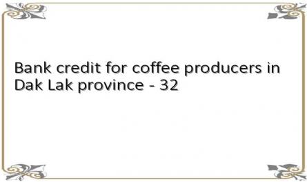Bank credit for coffee producers in Dak Lak province - 32