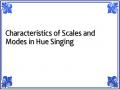 Characteristics of Scales and Modes in Hue Singing