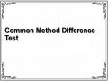 Common Method Difference Test
