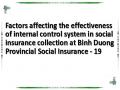 Factors affecting the effectiveness of internal control system in social insurance collection at Binh Duong Provincial Social Insurance - 19