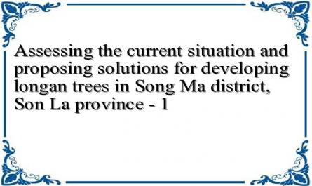 Assessing the current situation and proposing solutions for developing longan trees in Song Ma district, Son La province - 1