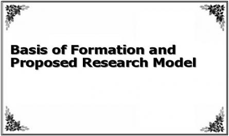 Basis of Formation and Proposed Research Model