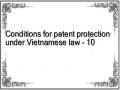 Conditions for patent protection under Vietnamese law - 10