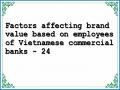 Factors affecting brand value based on employees of Vietnamese commercial banks - 24