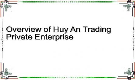 Overview of Huy An Trading Private Enterprise