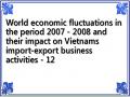 World economic fluctuations in the period 2007 - 2008 and their impact on Vietnams import-export business activities - 12