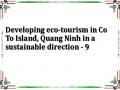 Developing eco-tourism in Co To Island, Quang Ninh in a sustainable direction - 9
