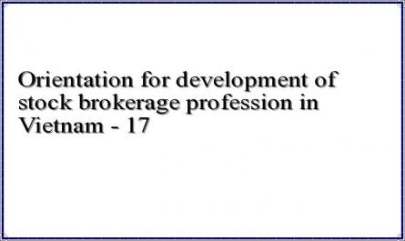 Orientation for development of stock brokerage profession in Vietnam - 17