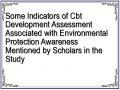 Some Indicators of Cbt Development Assessment Associated with Environmental Protection Awareness Mentioned by Scholars in the Study