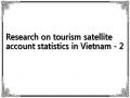 Research on tourism satellite account statistics in Vietnam - 2