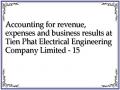 Accounting for revenue, expenses and business results at Tien Phat Electrical Engineering Company Limited - 15