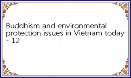 Buddhism and environmental protection issues in Vietnam today - 12