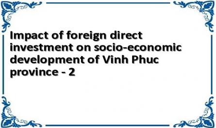 Impact of foreign direct investment on socio-economic development of Vinh Phuc province - 2