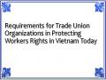 Requirements for Trade Union Organizations in Protecting Workers Rights in Vietnam Today