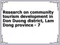 Research on community tourism development in Don Duong district, Lam Dong province - 7