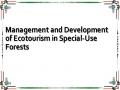 Management and Development of Ecotourism in Special-Use Forests