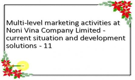 Multi-level marketing activities at Noni Vina Company Limited - current situation and development solutions - 11