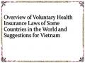 Overview of Voluntary Health Insurance Laws of Some Countries in the World and Suggestions for Vietnam