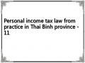 Personal income tax law from practice in Thai Binh province - 11