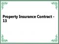Property Insurance Contract - 13