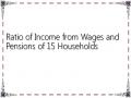 Ratio of Income from Wages and Pensions of 15 Households