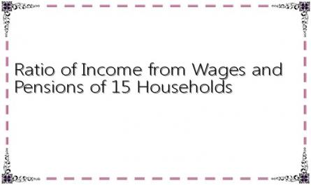 Ratio of Income from Wages and Pensions of 15 Households