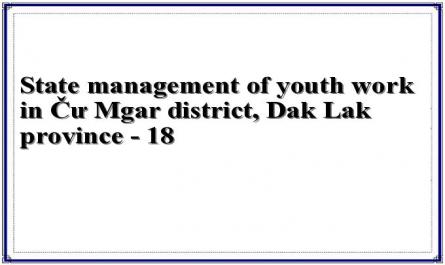State management of youth work in Čư Mgar district, Dak Lak province - 18