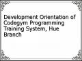 Development Orientation of Codegym Programming Training System, Hue Branch