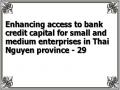 Enhancing access to bank credit capital for small and medium enterprises in Thai Nguyen province - 29