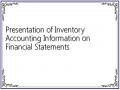 Presentation of Inventory Accounting Information on Financial Statements