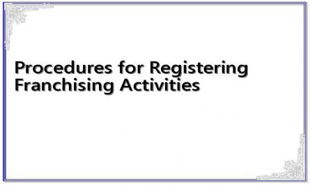 Procedures for Registering Franchising Activities