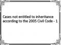 Cases not entitled to inheritance according to the 2005 Civil Code - 1