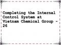 Completing the Internal Control System at Vietnam Chemical Group - 26