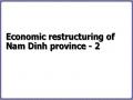 Economic restructuring of Nam Dinh province - 2