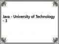 Java - University of Technology - 3