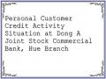 Personal Customer Credit Activity Situation at Dong A Joint Stock Commercial Bank, Hue Branch