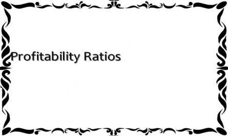 Profitability Ratios