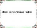 Macro Environmental Factors