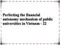 Perfecting the financial autonomy mechanism of public universities in Vietnam - 22