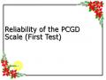 Reliability of the PCGD Scale (First Test)