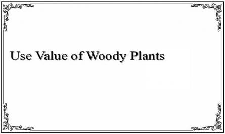Use Value of Woody Plants