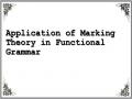 Application of Marking Theory in Functional Grammar