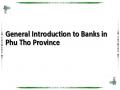 General Introduction to Banks in Phu Tho Province