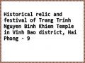 Historical relic and festival of Trang Trinh Nguyen Binh Khiem Temple in Vinh Bao district, Hai Phong - 9