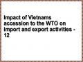 Impact of Vietnams accession to the WTO on import and export activities - 12