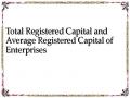Total Registered Capital and Average Registered Capital of Enterprises